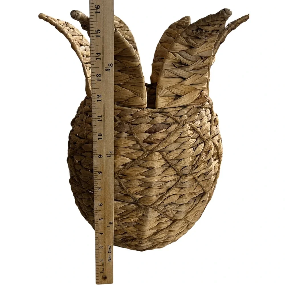 Natural Woven Seagrass Pineapple Basket Decorative Tropical Boho Home Decor 16